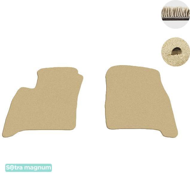 Sotra 01057-1-MG20-BEIGE Interior mats Sotra two-layer beige for Toyota Avensis verso (2001-2009), set 010571MG20BEIGE