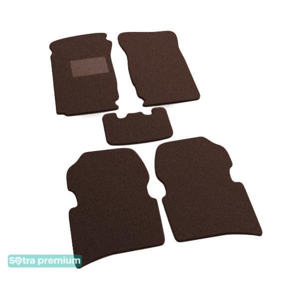 Sotra 01060-CH-CHOCO Interior mats Sotra two-layer brown for Toyota Corolla (1987-1991), set 01060CHCHOCO