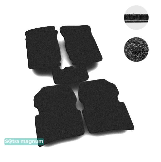 Sotra 01060-MG15-BLACK Interior mats Sotra two-layer black for Toyota Corolla (1987-1991), set 01060MG15BLACK