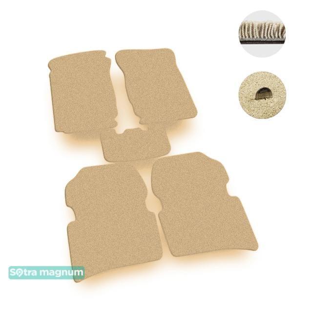 Sotra 01060-MG20-BEIGE Interior mats Sotra two-layer beige for Toyota Corolla (1987-1991), set 01060MG20BEIGE