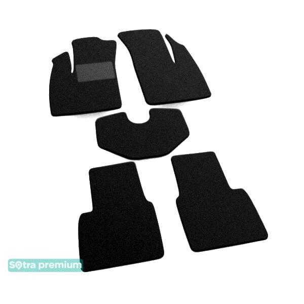 Sotra 01064-CH-BLACK Interior mats Sotra two-layer black for Fiat Doblo (2000-2010), set 01064CHBLACK