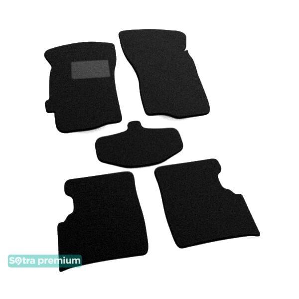 Sotra 01065-CH-BLACK Interior mats Sotra two-layer black for Fiat Albea (2002-2011), set 01065CHBLACK