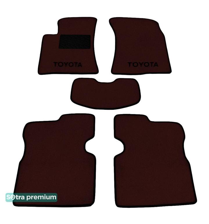 Sotra 01068-CH-CHOCO Interior mats Sotra two-layer brown for Toyota Avensis (2003-2008), set 01068CHCHOCO
