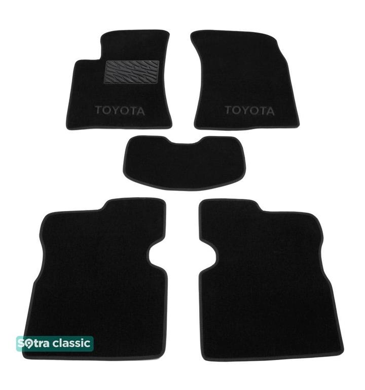 Sotra 01068-GD-BLACK Interior mats Sotra two-layer black for Toyota Avensis (2003-2008), set 01068GDBLACK