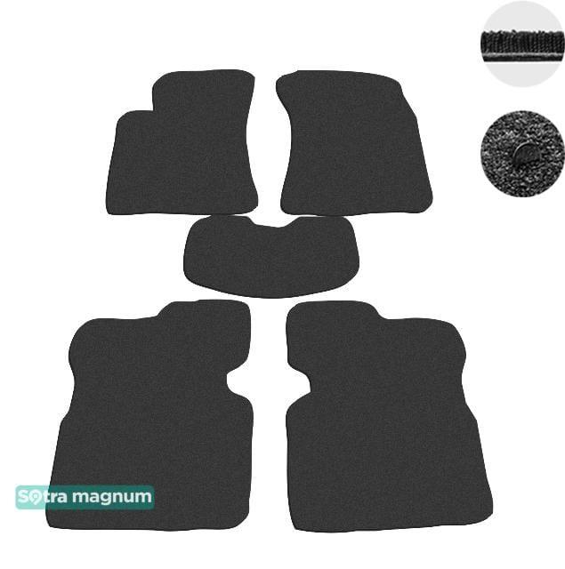 Sotra 01068-MG15-BLACK Interior mats Sotra two-layer black for Toyota Avensis (2003-2008), set 01068MG15BLACK