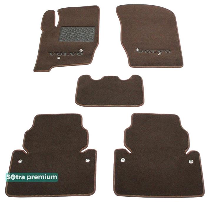 Sotra 01070-CH-CHOCO Interior mats Sotra two-layer brown for Volvo Xc90 (2002-2014), set 01070CHCHOCO