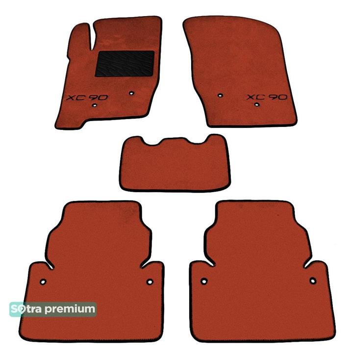 Sotra 01070-CH-TERRA Interior mats Sotra two-layer terracotta for Volvo Xc90 (2002-2014), set 01070CHTERRA