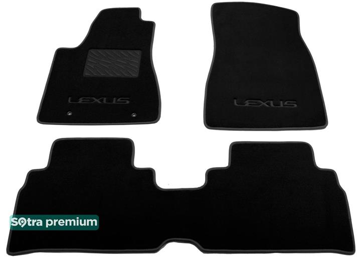 Sotra 01076-CH-BLACK Interior mats Sotra two-layer black for Lexus Rx eu (2003-2008), set 01076CHBLACK