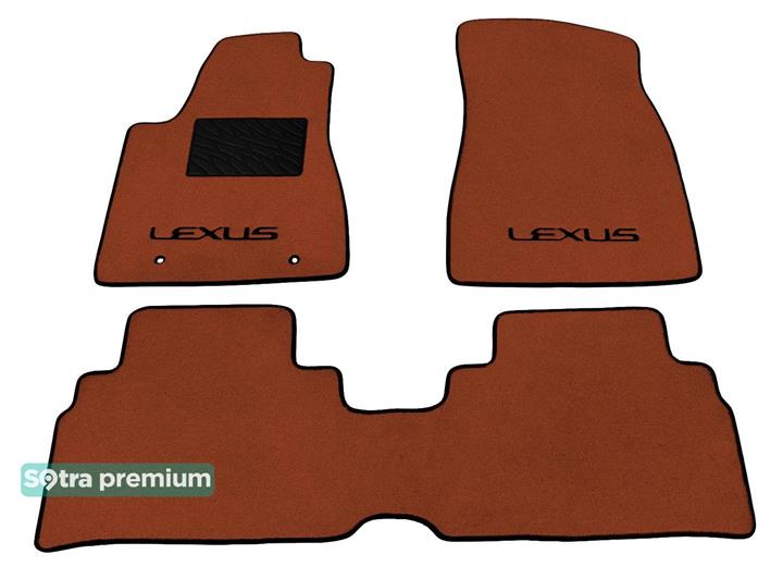 Sotra 01076-CH-TERRA Interior mats Sotra two-layer terracotta for Lexus Rx eu (2003-2008), set 01076CHTERRA