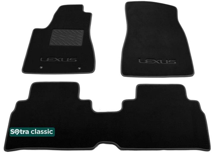 Sotra 01076-GD-BLACK Interior mats Sotra two-layer black for Lexus Rx eu (2003-2008), set 01076GDBLACK
