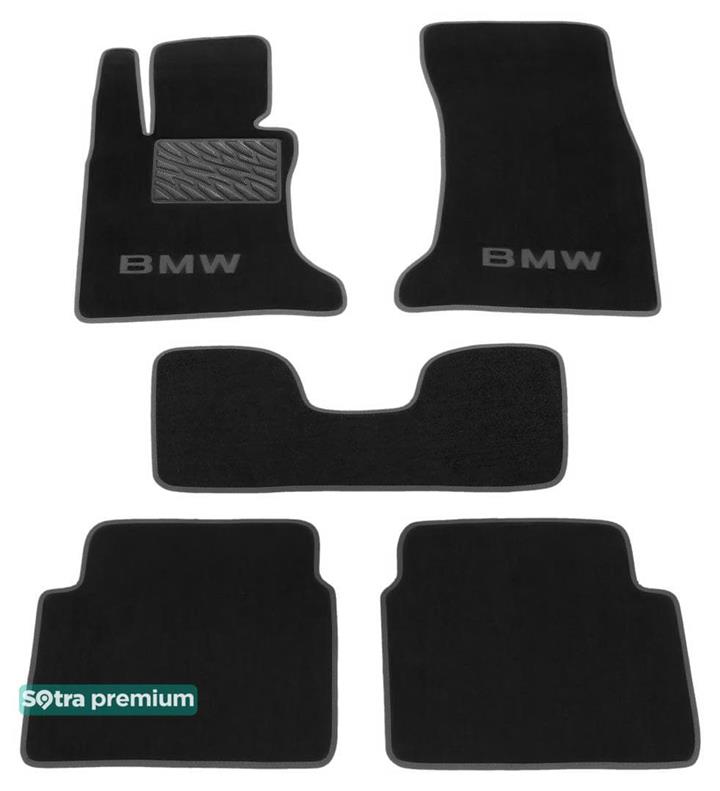 Sotra 01084-CH-BLACK Interior mats Sotra two-layer black for BMW 5-series (2004-2009), set 01084CHBLACK
