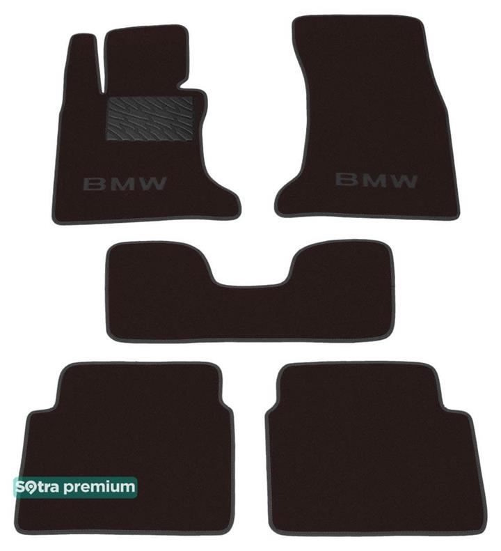 Sotra 01084-CH-CHOCO Interior mats Sotra two-layer brown for BMW 5-series (2004-2009), set 01084CHCHOCO