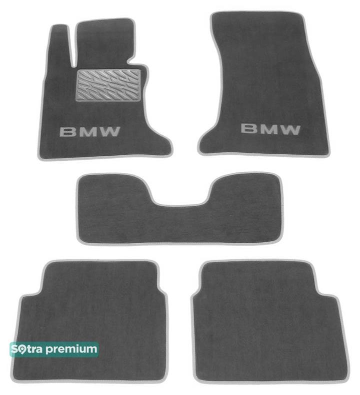 Sotra 01084-CH-GREY Interior mats Sotra two-layer gray for BMW 5-series (2004-2009), set 01084CHGREY
