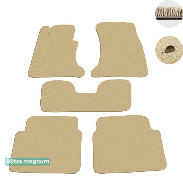 Sotra 01084-MG20-BEIGE Interior mats Sotra two-layer beige for BMW 5-series (2004-2009), set 01084MG20BEIGE