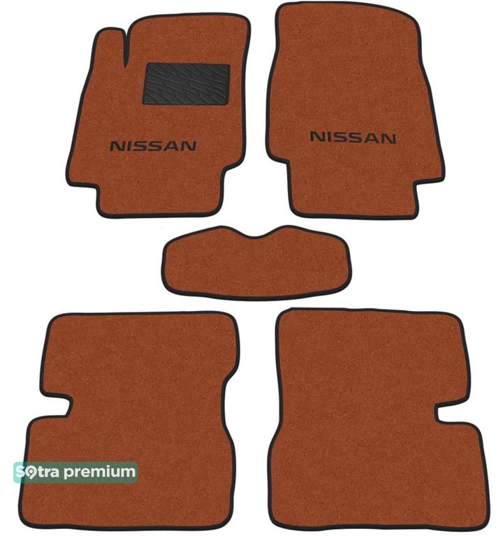 Sotra 01088-CH-TERRA Interior mats Sotra two-layer terracotta for Nissan Micra (2002-2010), set 01088CHTERRA