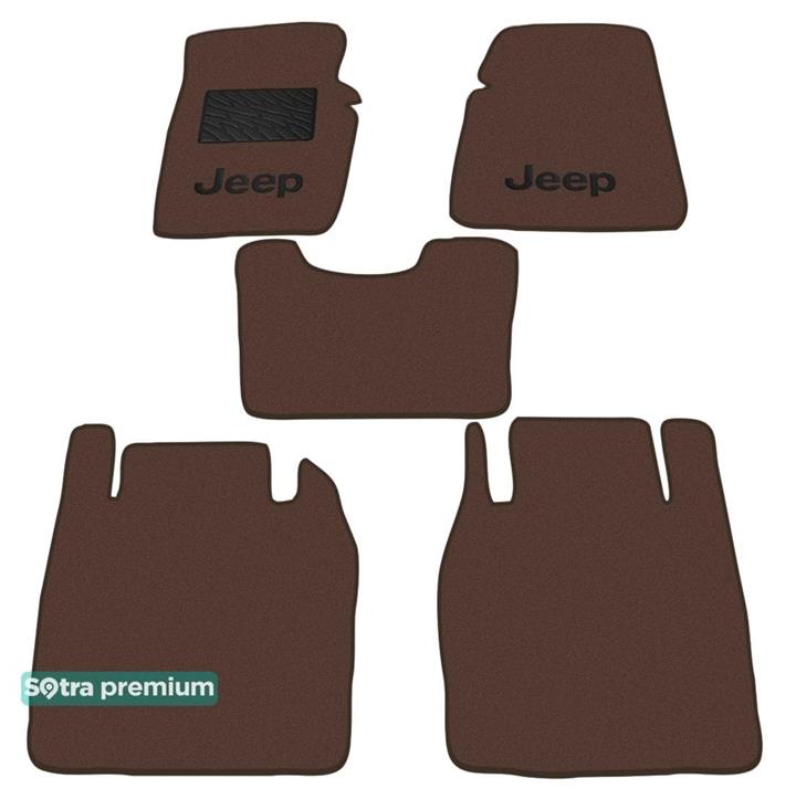 Sotra 01097-CH-CHOCO Interior mats Sotra two-layer brown for Jeep Cherokee (1998-2001), set 01097CHCHOCO