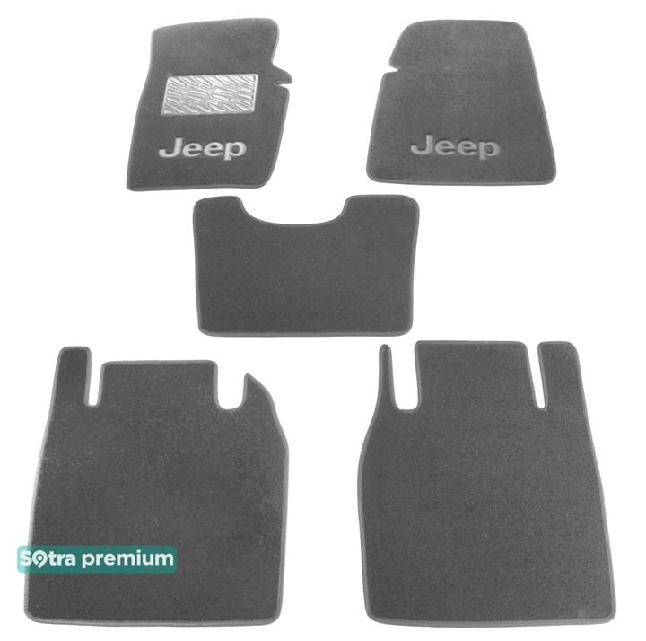 Sotra 01097-CH-GREY Interior mats Sotra two-layer gray for Jeep Cherokee (1998-2001), set 01097CHGREY