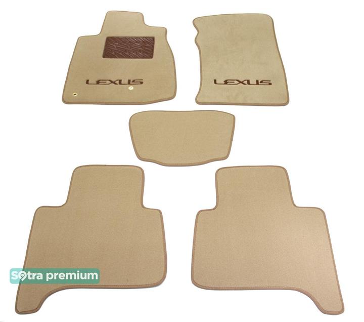 Sotra 01102-CH-BEIGE Interior mats Sotra two-layer beige for Lexus Gx470 (2003-2009), set 01102CHBEIGE