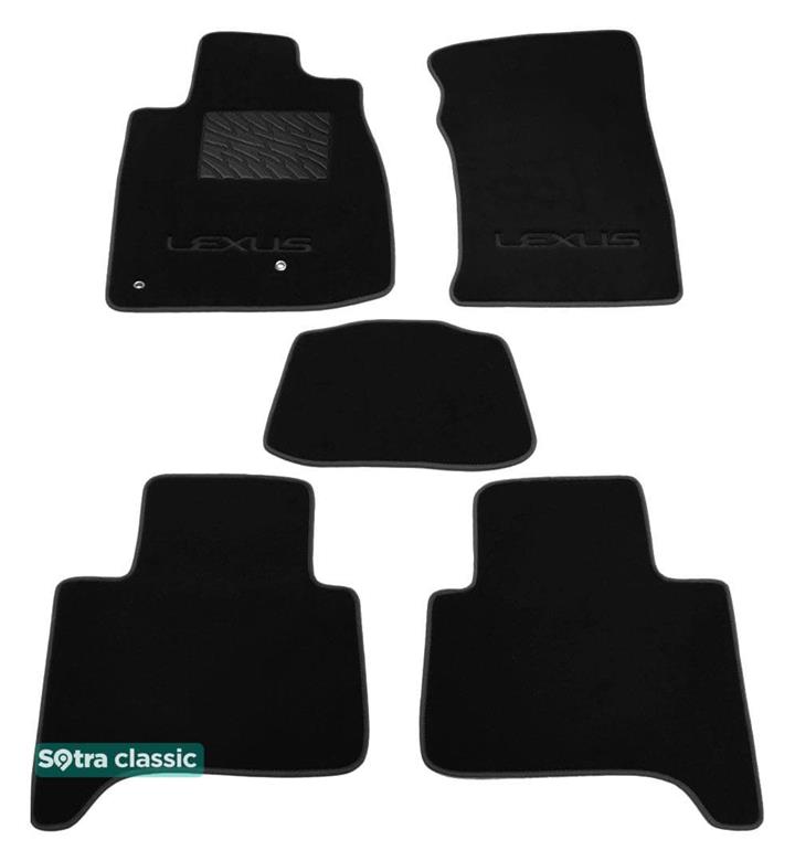 Sotra 01102-GD-BLACK Interior mats Sotra two-layer black for Lexus Gx470 (2003-2009), set 01102GDBLACK