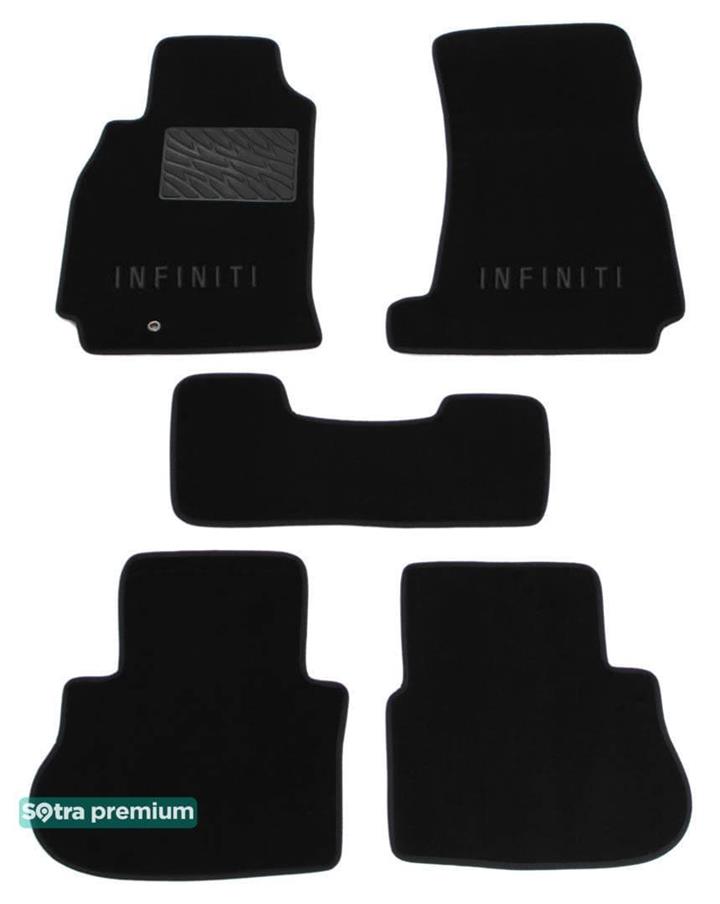 Sotra 01119-CH-BLACK Interior mats Sotra two-layer black for Infiniti Fx (2004-2008), set 01119CHBLACK