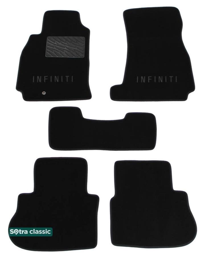 Sotra 01119-GD-BLACK Interior mats Sotra two-layer black for Infiniti Fx (2004-2008), set 01119GDBLACK
