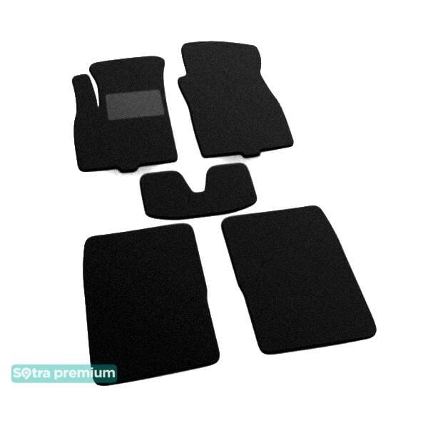 Sotra 01121-CH-BLACK Interior mats Sotra two-layer black for Fiat Panda (2004-2012), set 01121CHBLACK
