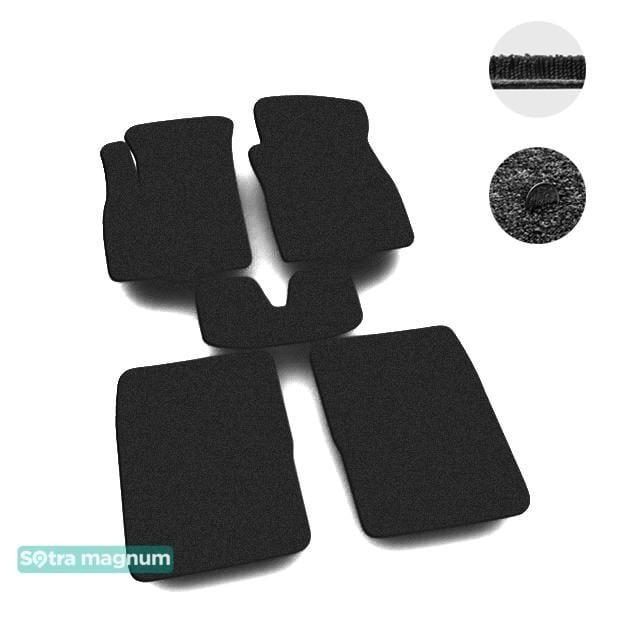 Sotra 01121-MG15-BLACK Interior mats Sotra two-layer black for Fiat Panda (2004-2012), set 01121MG15BLACK