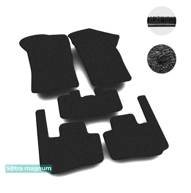 Sotra 01131-MG15-BLACK Interior mats Sotra two-layer black for Fiat Coupe (1993-2000), set 01131MG15BLACK