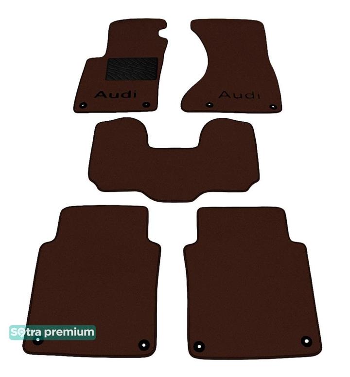 Sotra 01141-CH-CHOCO Interior mats Sotra two-layer brown for Audi A8l (2002-2009), set 01141CHCHOCO