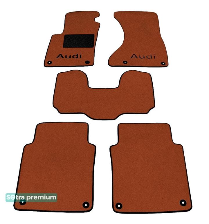 Sotra 01141-CH-TERRA Interior mats Sotra two-layer terracotta for Audi A8l (2002-2009), set 01141CHTERRA