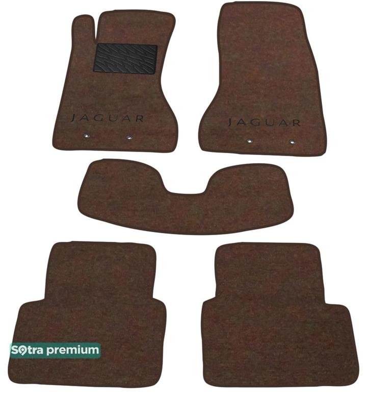 Sotra 01145-CH-CHOCO Interior mats Sotra two-layer brown for Jaguar S-type (2002-2008), set 01145CHCHOCO