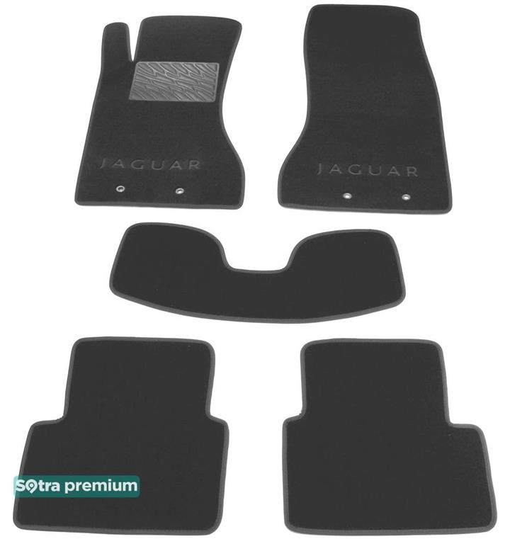 Sotra 01145-CH-GREY Interior mats Sotra two-layer gray for Jaguar S-type (2002-2008), set 01145CHGREY