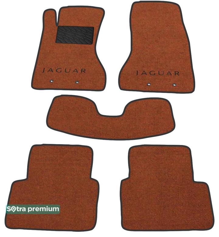 Sotra 01145-CH-TERRA Interior mats Sotra two-layer terracotta for Jaguar S-type (2002-2008), set 01145CHTERRA