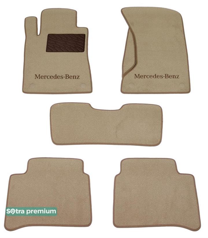 Sotra 01176-CH-BEIGE Interior mats Sotra two-layer beige for Mercedes E-class (2002-2009), set 01176CHBEIGE