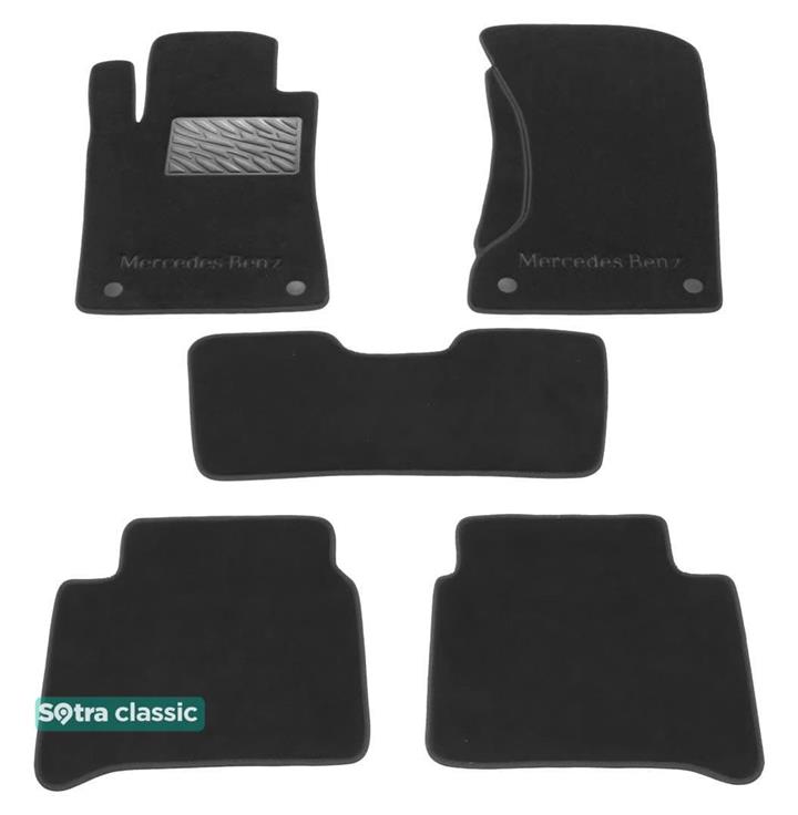 Sotra 01176-GD-GREY Interior mats Sotra two-layer gray for Mercedes E-class (2002-2009), set 01176GDGREY