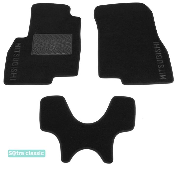 Sotra 01177-1-GD-BLACK Interior mats Sotra two-layer black for Mitsubishi Grandis (2003-2011), set 011771GDBLACK