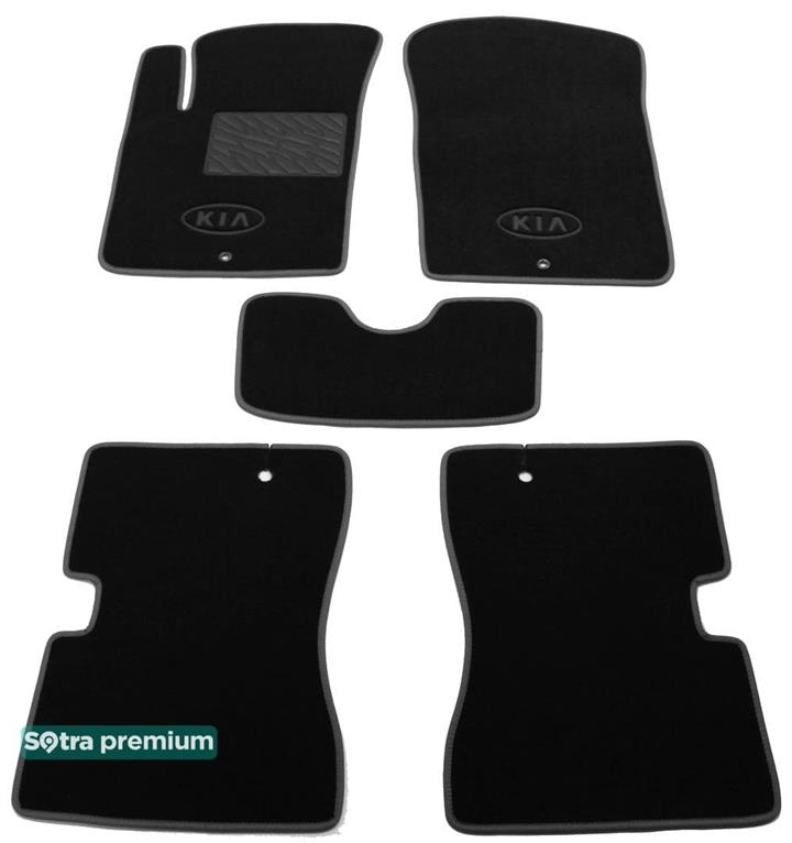 Sotra 01182-CH-BLACK Interior mats Sotra two-layer black for KIA Picanto (2003-2011), set 01182CHBLACK