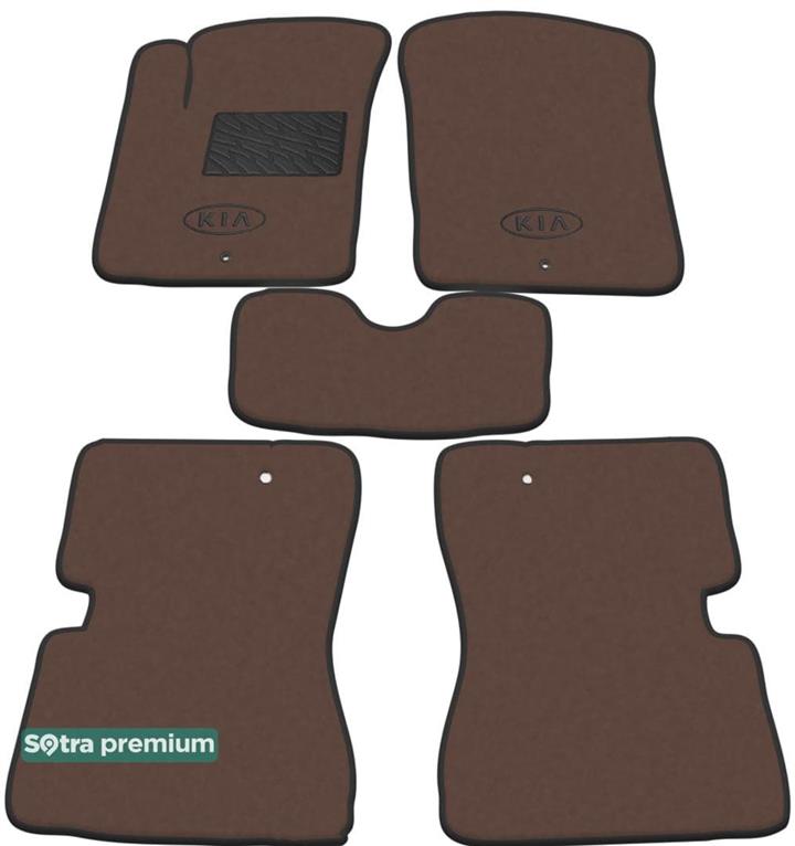 Sotra 01182-CH-CHOCO Interior mats Sotra two-layer brown for KIA Picanto (2003-2011), set 01182CHCHOCO