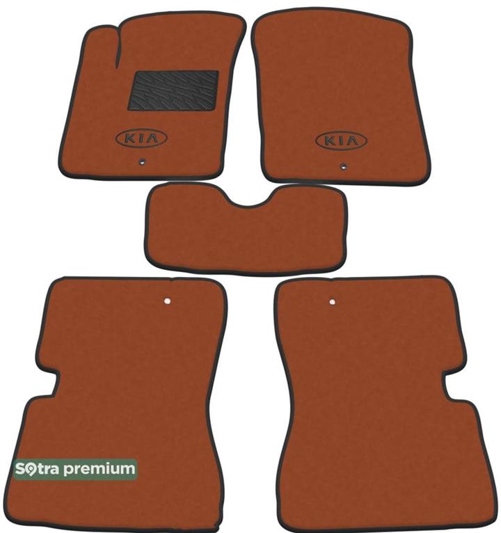 Sotra 01182-CH-TERRA Interior mats Sotra two-layer terracotta for KIA Picanto (2003-2011), set 01182CHTERRA