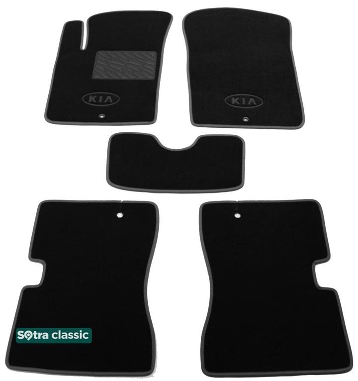Sotra 01182-GD-BLACK Interior mats Sotra two-layer black for KIA Picanto (2003-2011), set 01182GDBLACK