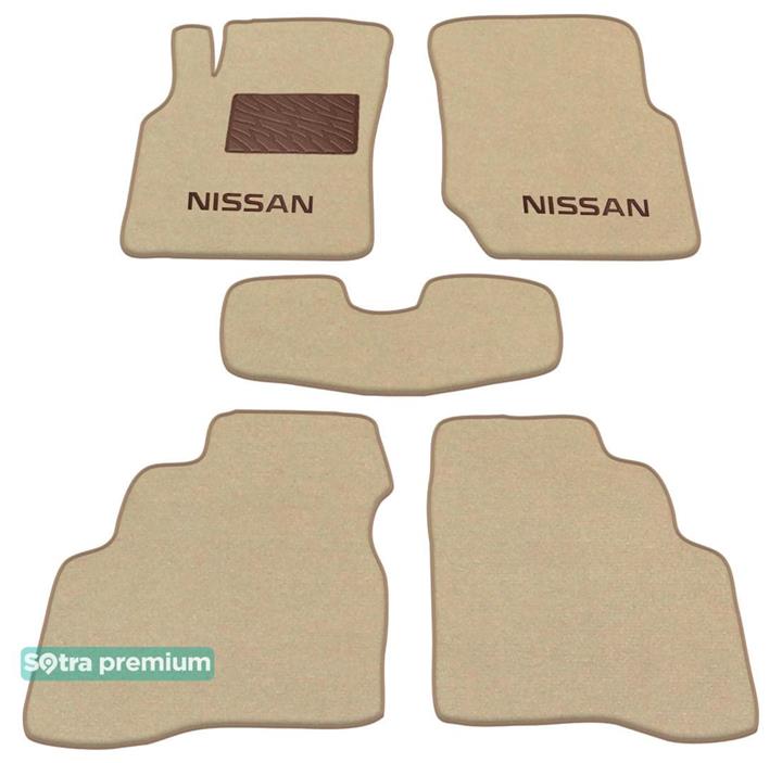 Sotra 01186-CH-BEIGE Interior mats Sotra two-layer beige for Nissan Almera (2000-2006), set 01186CHBEIGE