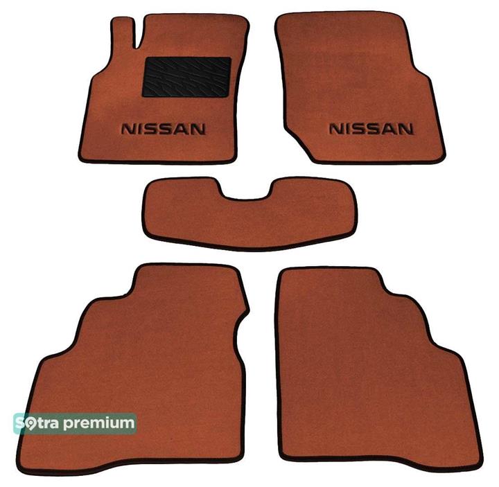 Sotra 01186-CH-TERRA Interior mats Sotra two-layer terracotta for Nissan Almera (2000-2006), set 01186CHTERRA