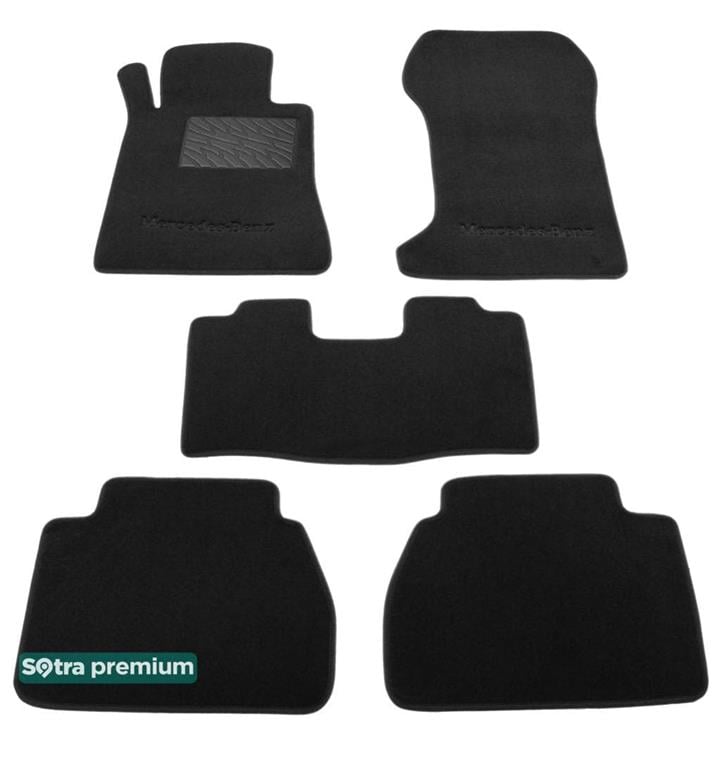 Sotra 01196-CH-BLACK Interior mats Sotra two-layer black for Mercedes E-class (1995-2002), set 01196CHBLACK