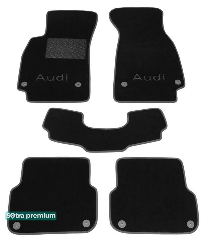 Sotra 01198-CH-BLACK Interior mats Sotra two-layer black for Audi A6 (2004-2011), set 01198CHBLACK