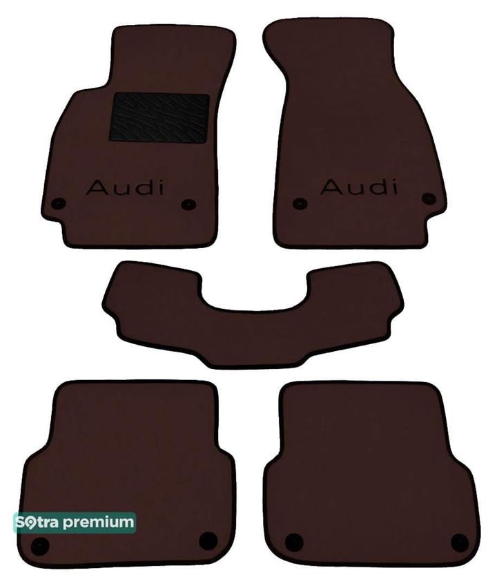 Sotra 01198-CH-CHOCO Interior mats Sotra two-layer brown for Audi A6 (2004-2011), set 01198CHCHOCO