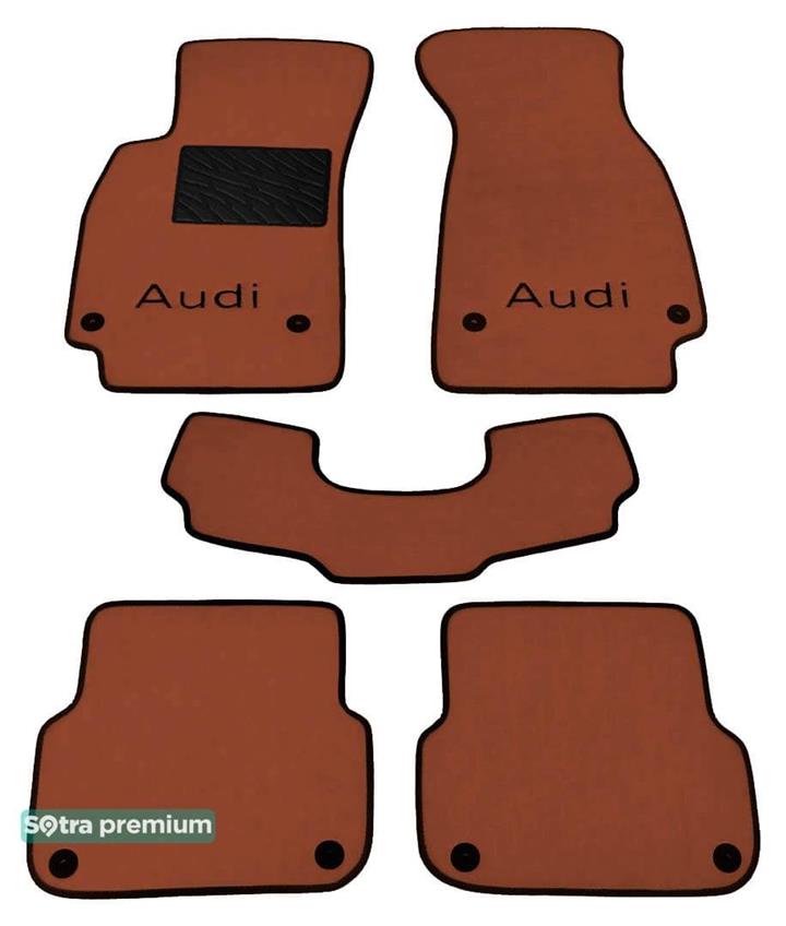 Sotra 01198-CH-TERRA Interior mats Sotra two-layer terracotta for Audi A6 (2004-2011), set 01198CHTERRA