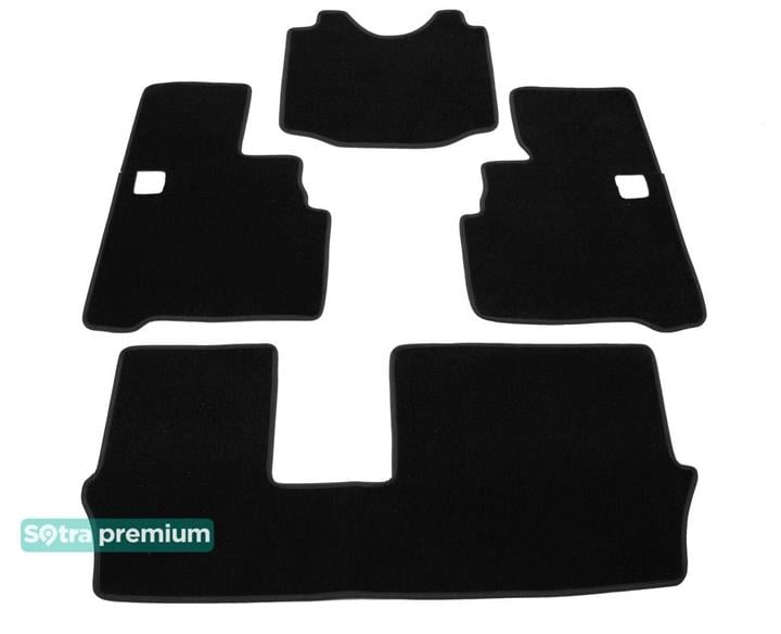 Sotra 01201-5-CH-BLACK Interior mats Sotra two-layer black for Mitsubishi Grandis (2003-2011), set 012015CHBLACK