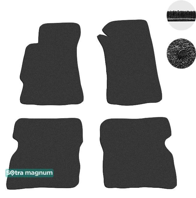 Sotra 01203-MG15-BLACK Interior mats Sotra two-layer black for Mazda Rx-8 (2003-2012), set 01203MG15BLACK