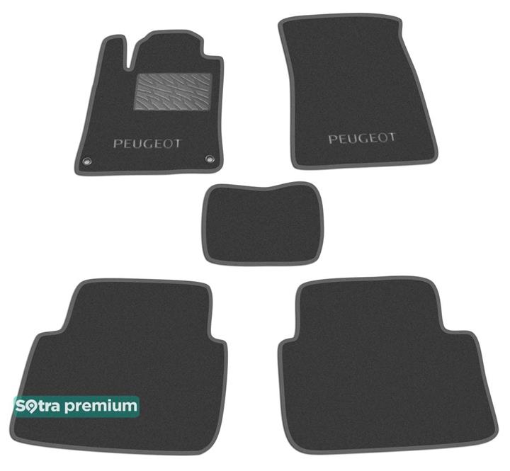 Sotra 01210-CH-GREY Interior mats Sotra two-layer gray for Peugeot 407 (2004-2010), set 01210CHGREY