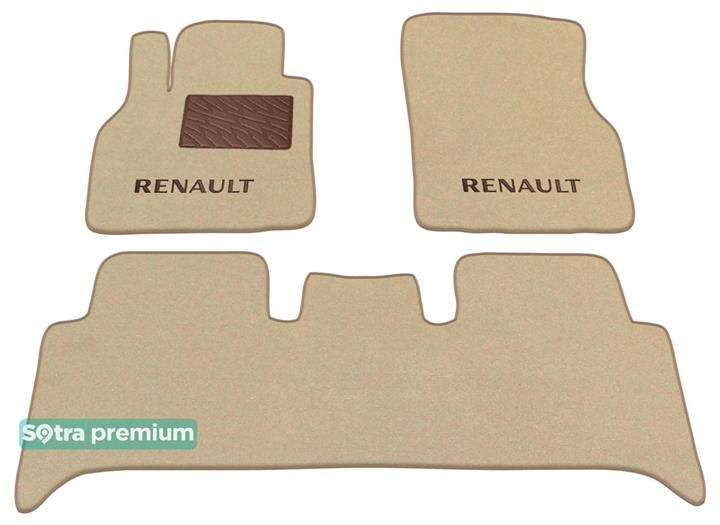 Sotra 01222-CH-BEIGE Interior mats Sotra two-layer beige for Renault Scenic (2003-2009), set 01222CHBEIGE
